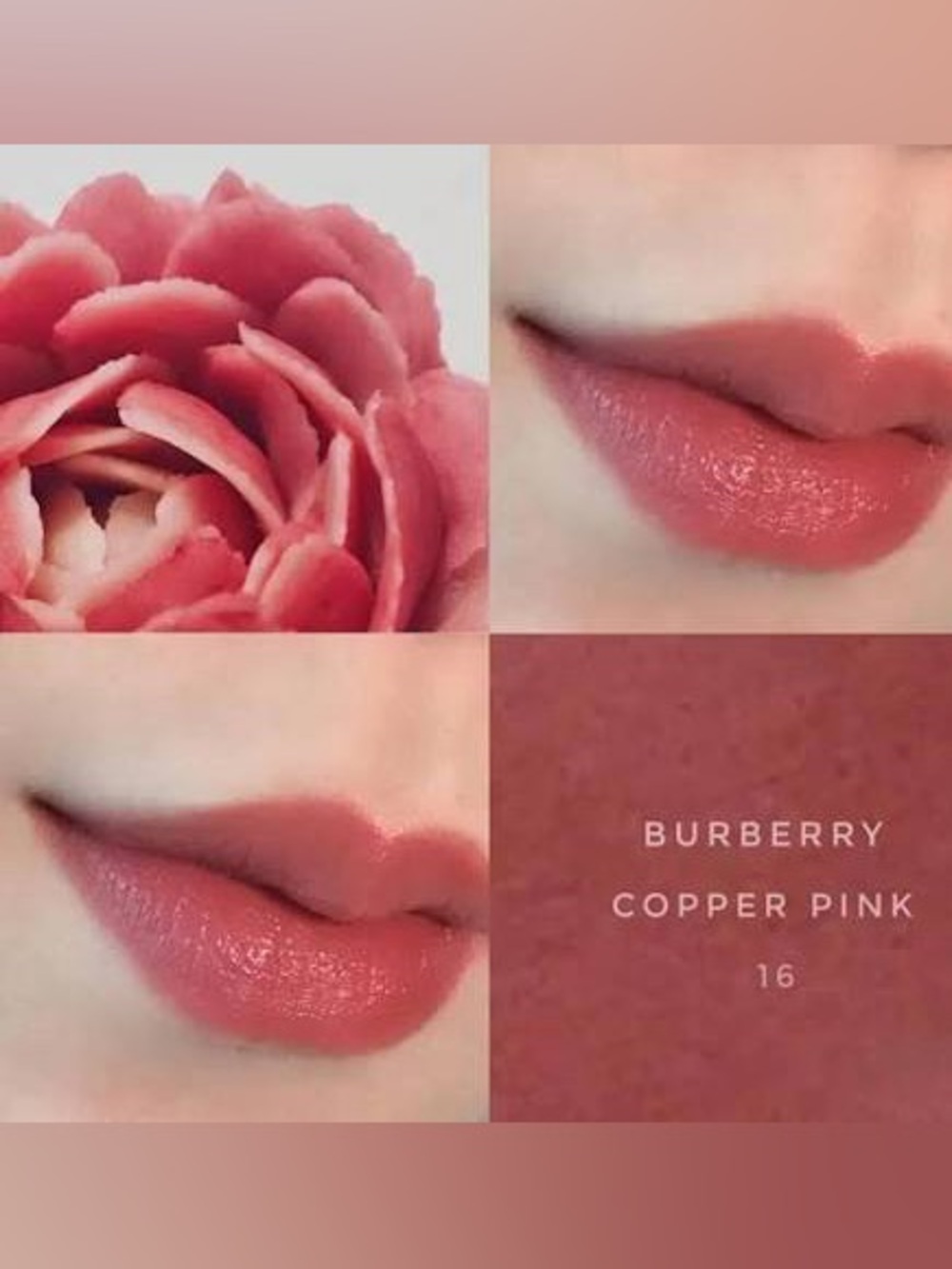 Burberry Lip Velvet Crush Sheer-Matte Stain 16 Copper pink - Picture 2 of 2